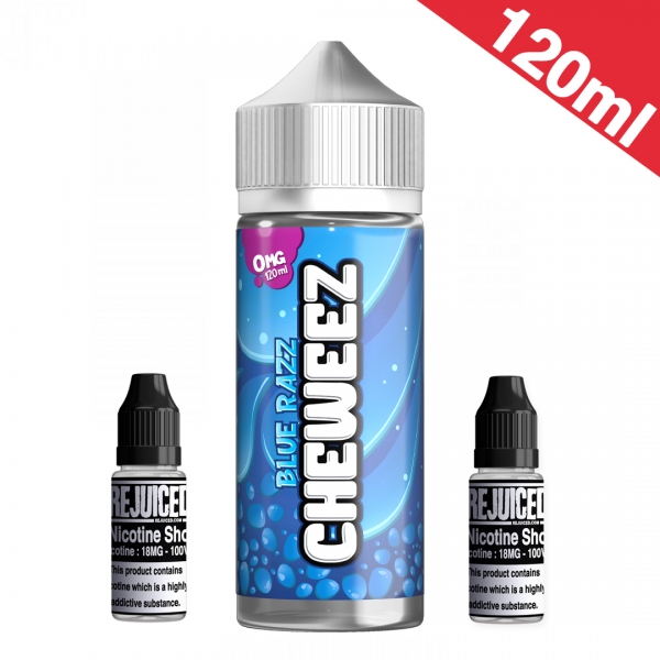 120ml Blue Razz Chew - Cheweez Shortfill